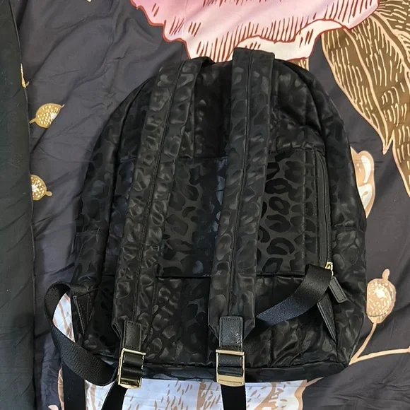 Michael Kors Black Animal Print Backpack - Picture 2 of 3